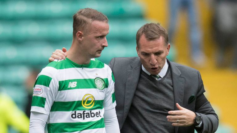 Celtic boss Brendan Rodgers has dismissed social media claims Leigh Griffiths has gone AWOL