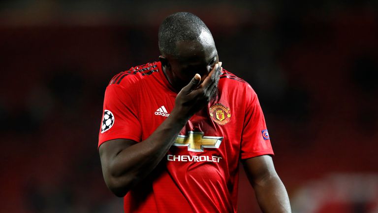 Romelu Lukaku after the UEFA Champions League, Group H match at Old Trafford