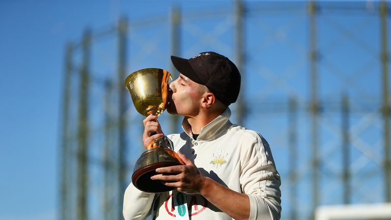 during Day Four of the Specsavers County Championship Division One match between Surrey and Essex at The Kia Oval on September 27, 2018 in London, England.