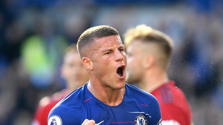 Ross Barkley celebrates his stoppage-time equaliser