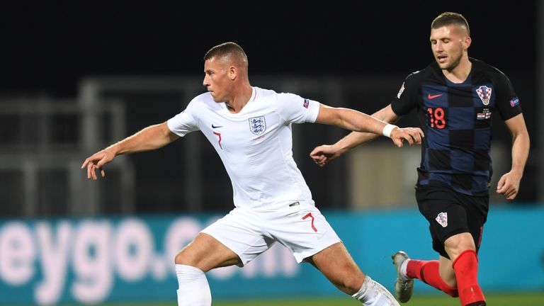 during the UEFA Nations League A Group Four match between Croatia and England at Stadion HNK Rijeka on October 12, 2018 in Rijeka, Croatia. The match is due to be played behind closed doors.