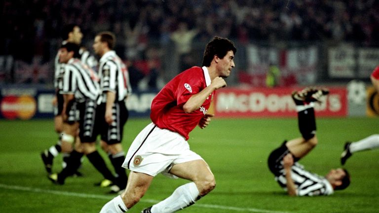 Roy Keane inspired Manchester United's semi-final comeback against Juventus in 1999, but was suspended for their final win against Bayern  Munich which sealed the treble