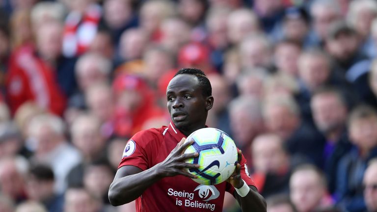 Sadio Mane in action for Liverpool in the Premier League