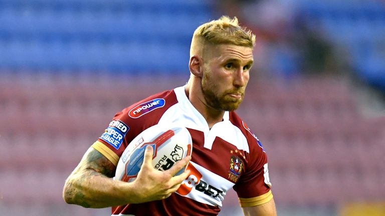 Wigan Warriors' Sam Tomkins during the Betfred Super League match at the DW Stadium, Wigan.                                                                                                                                                                                                                                                 