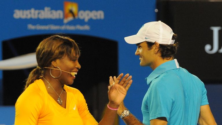 Serena Williams and Roger Federer played in a charity tennis exhibition, organised for the victims of the Haiti earthquake, in 2010