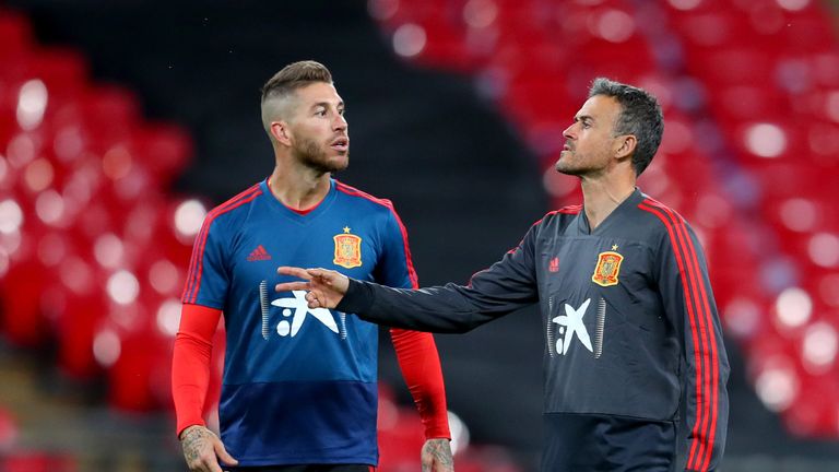  during the Spain Training Session at Wembley Arena on September 7, 2018 in London, England.