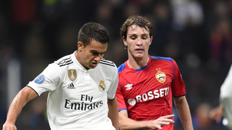 Sergio Reguilon made his senior Real Madrid debut against CSKA Moscow