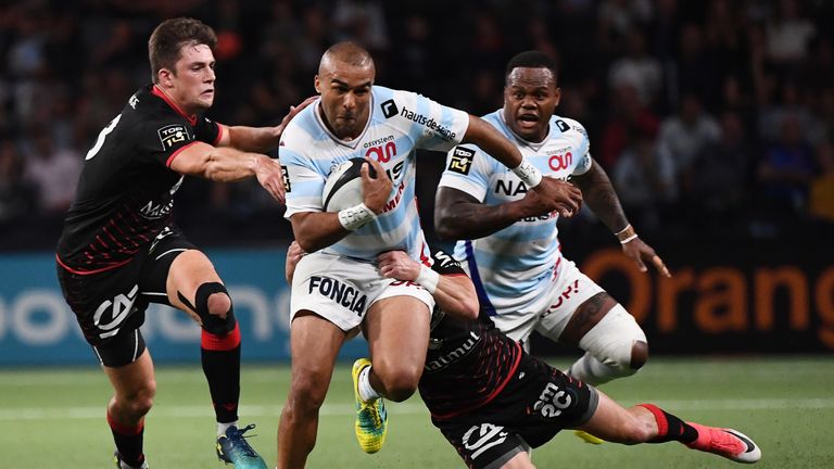 Simon Zebo on the attack for Racing 92