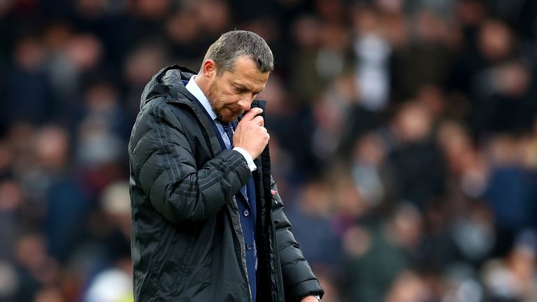 Slavisa Jokanovic walks across the pitch at half-time