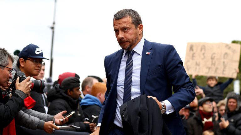  Slavisa Jokanovic, Manager of Fulham arrives at the stadium prior to the Premier League match between Fulham FC and AFC Bournemouth at Craven Cottage on October 27, 2018 in London, United Kingdom. (Photo by Clive Rose/Getty Images)