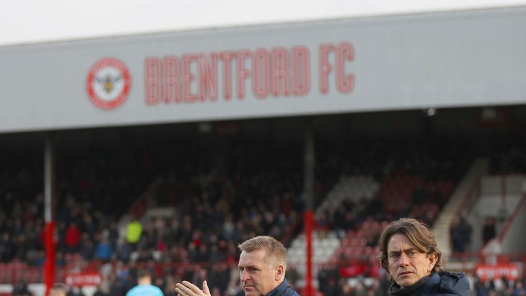 Thomas Frank (right) was Dean Smith's right-hand man at Brentford