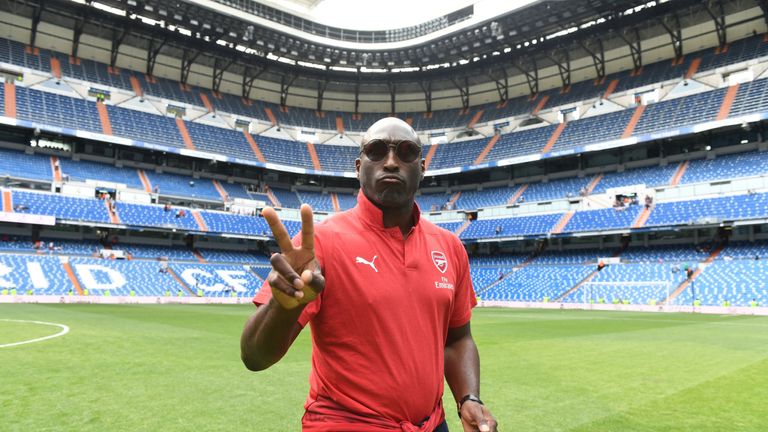 MADRID, SPAIN - JUNE 03:  of Arsenal during the match between Real Madrid CL Legends and Arsenal FC Legends at Estadio Santiago Bernabeu on June 3, 2018 in Madrid, Spain. (Photo by Stuart MacFarlane/Arsenal FC via Getty Images)