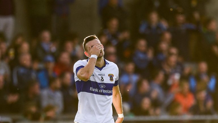 Lorcan Gavin of St Vincents dejected after the loss