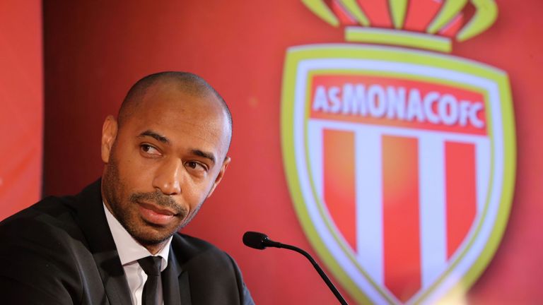 Thierry Henry gives a press conference as new head coach of Monaco