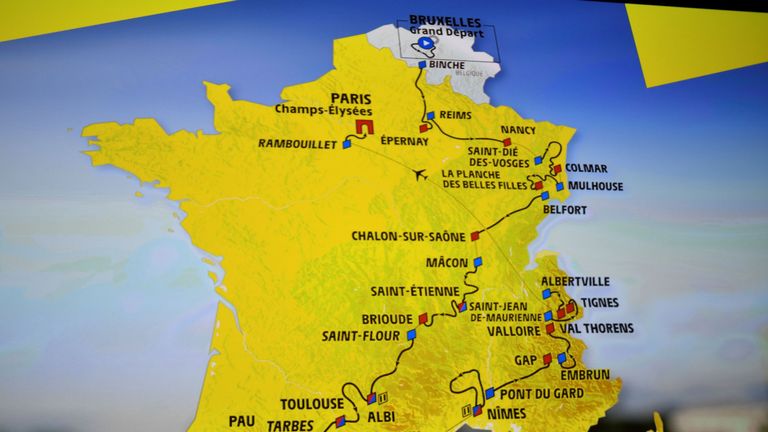 Tour de France 2019 route