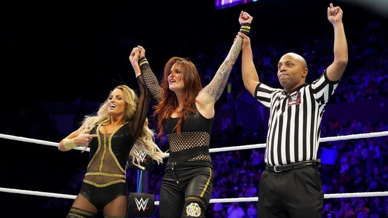 Trish Stratus and Lita kicked the event off with a win over Mickie James and Alicia Fox