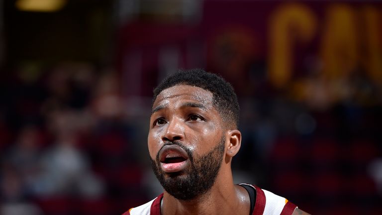 Tristan Thompson #13 of the Cleveland Cavaliers shoots the ball against the Indiana Pacers during a pre-season game on October 8, 2018 at Quicken Loans Arena, in Cleveland, Ohio