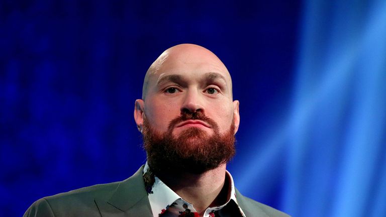 Tyson Fury during a press conference in London on October 1, 2018