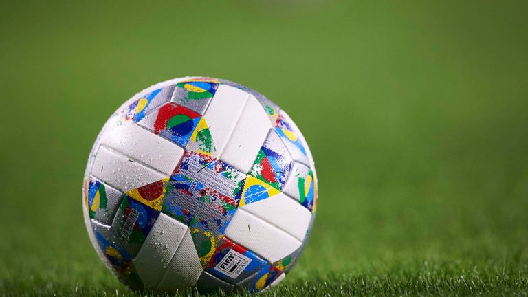 General view of the official UEFA Nations League ball