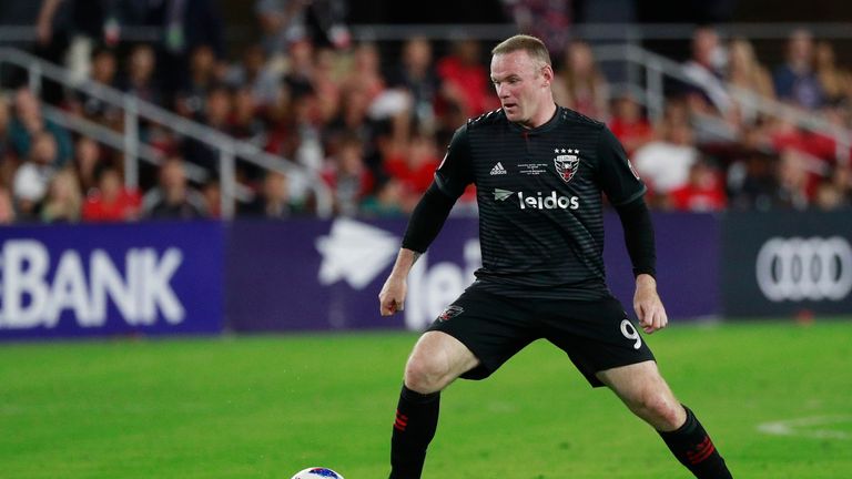 WASHINGTON, DC - JULY 14: Wayne Rooney #9 of DC United controls the ball in the second half against the Vancouver Whitecaps during his MLS debut at Audi Field on July 14, 2018 in Washington, DC. (Photo by Patrick McDermott/Getty Images)      