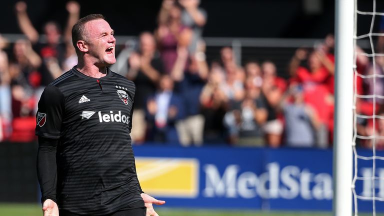 D.C. United's Wayne Rooney celebrates after scoring against Chicago Fire (USA Today/MLSsoccer)