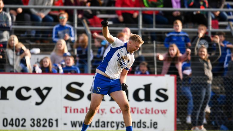 Thomas Kelly of St Patrick's celebrates after scoring a late point