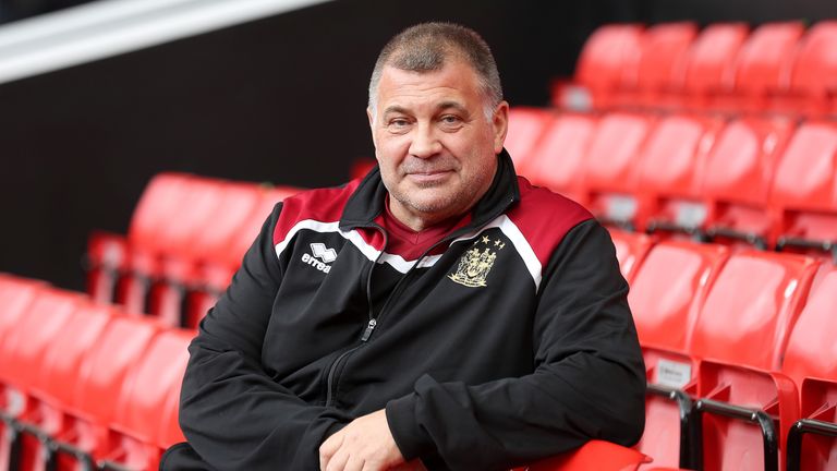 Wigan Warriors head coach Shaun Wane during a photocall at Old Trafford, Manchester, before the upcoming Super League Grand Final. 