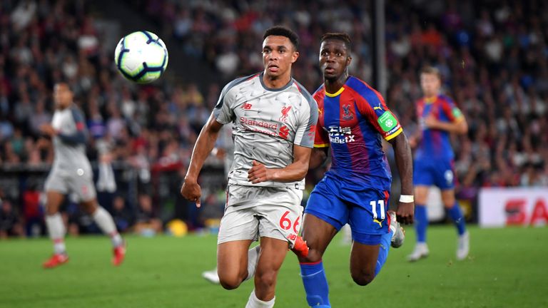 Trent Alexander-Arnold helped Liverpool to a 2-0 Premier League victory against Crystal Palace earlier this season 