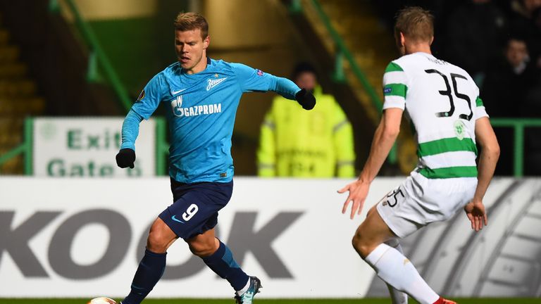 Kokorin helped Zenit knock Celtic out of the Europa League in February 2018