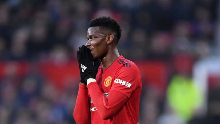 Paul Pogba during the Premier League match between Manchester United and Crystal Palace at Old Trafford