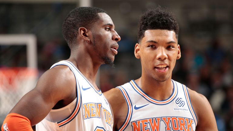 Damyean Dotson and Allonzo Trier lead the Knicks to their first road win