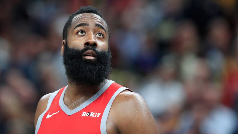 James Harden in action for the Houston Rockets