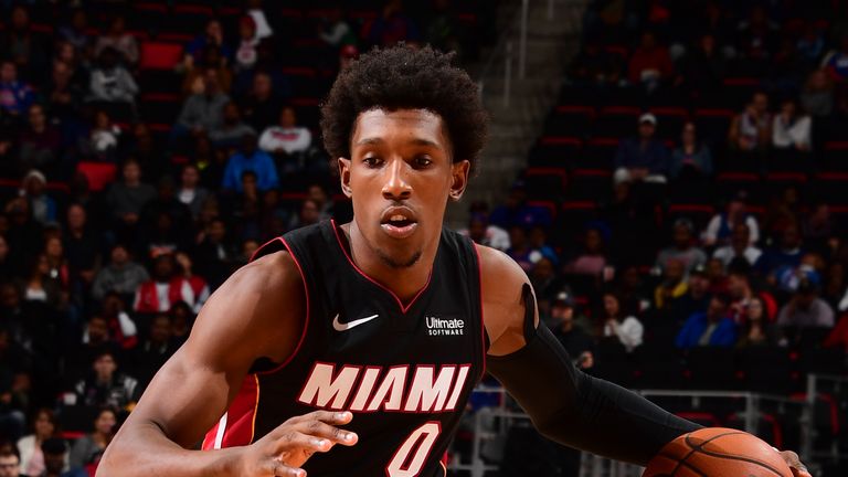 Josh Richardson in action during Miami's overtime win over Detroit