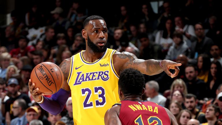 LeBron James controls possession against the Cavaliers