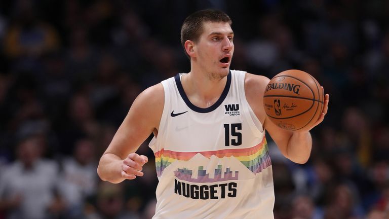 Nikola Jokic initiates the Denver offense