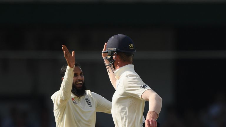 Adil Rashid during Day Two of the Third Test match between Sri Lanka and England at Sinhalese Sports Club on November 24, 2018 in Colombo, Sri Lanka.