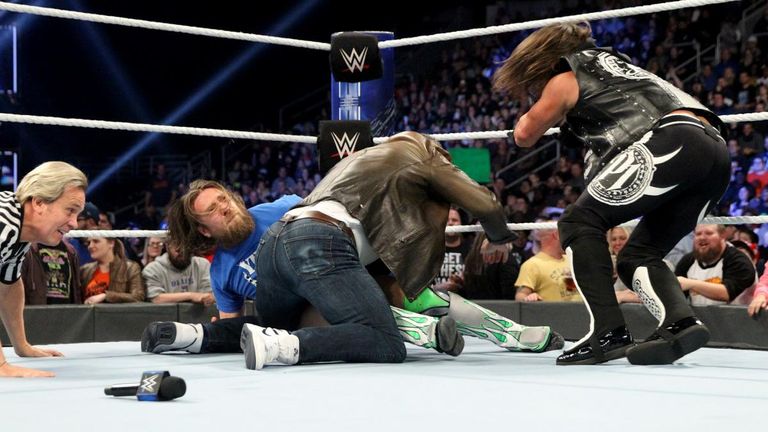 AJ Styles and Daniel Bryan Brawl