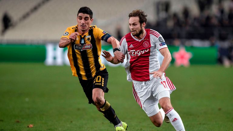 Ajax&#39;s win at AEK Athens was marred by crowd trouble