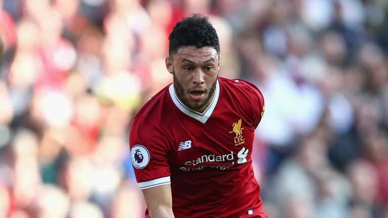 during the Premier League match between Liverpool and AFC Bournemouth at Anfield on April 14, 2018 in Liverpool, England.