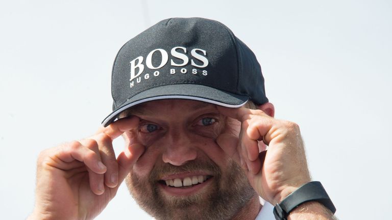 Alex Thomson sees the funny side after crashing while asleep in the Race To Rhum
