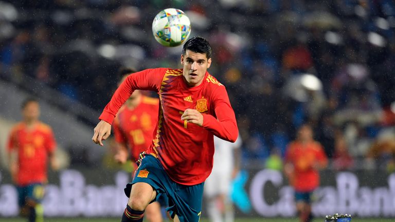 Alvaro Morata endured a difficult night for Spain