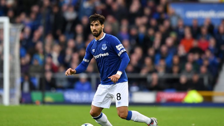  during the Premier League match between Everton FC and Crystal Palace at Goodison Park on October 21, 2018 in Liverpool, United Kingdom.