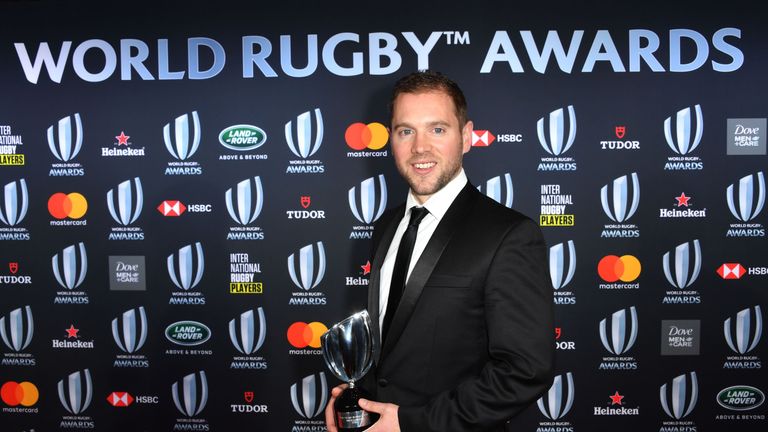 Angus Gardner won Referee of the Year at World Rugby's Awards dinner in Monaco on Sunday