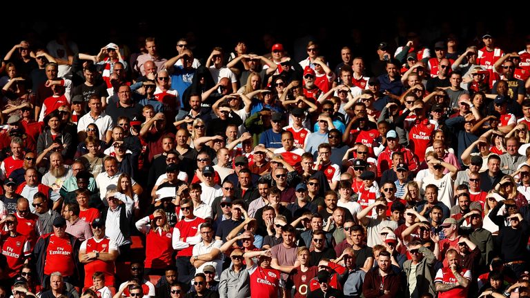  during the Premier League match between Arsenal FC and Watford FC at Emirates Stadium on September 29, 2018 in London, United Kingdom.