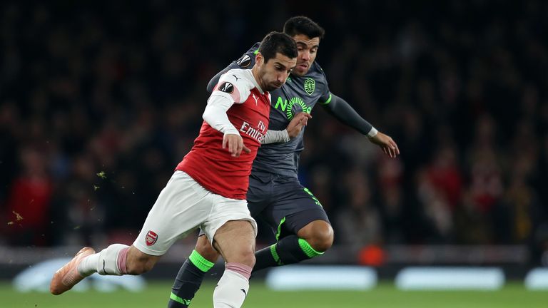 UEFA Europa League Group E match between Arsenal and Sporting CP at Emirates Stadium on November 8, 2018 in London, United Kingdom