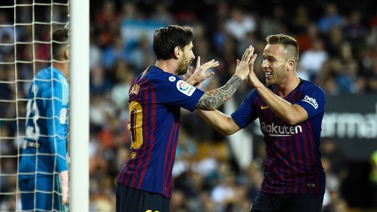 Arthur Melo Lionel Messi Barcelona