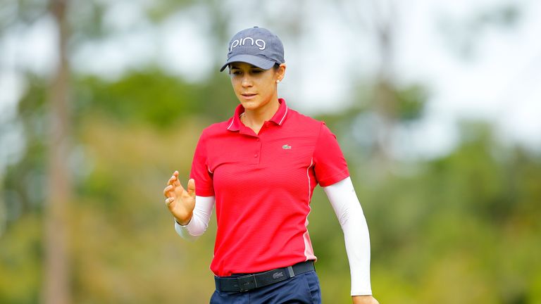 during the first round of the CME Group Tour Championship at Tiburon Golf Club on November 15, 2018 in Naples, Florida.