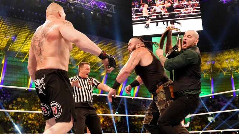 Braun Strowman was denied a fair crack at the Universal title at Crown Jewel due to Baron Corbin's involvement