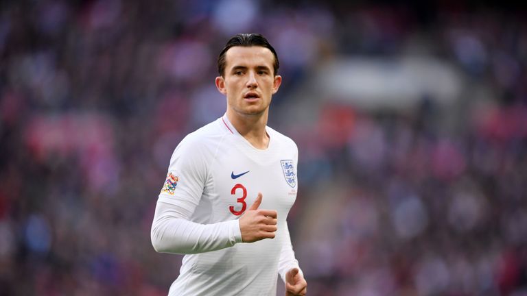 Ben Chilwell in action during the UEFA Nations League, Group A4 match between England and Croatia