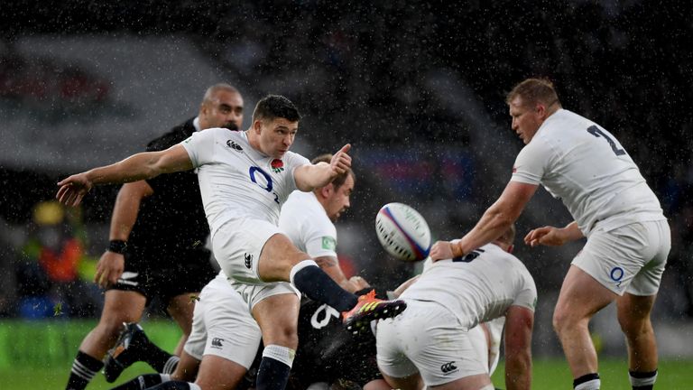  during the Quilter International match between England and New Zealand at Twickenham Stadium on November 10, 2018 in London, United Kingdom.